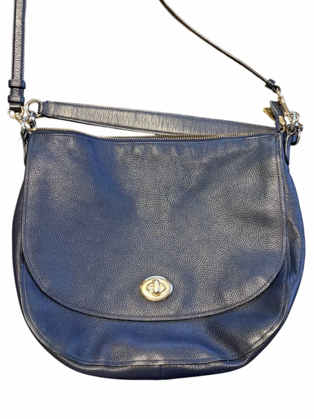 Coach‎ Turnlock Hobo Bag - Navy/Gold